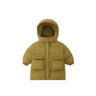 [户外极寒三防]齐齐熊宝宝中长款羽绒服冬装男童外套儿童加厚保暖