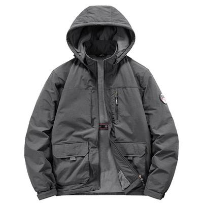 秋冬款男士加绒加厚防风冲锋衣