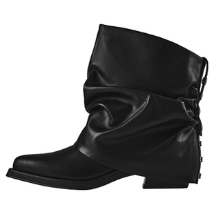 ASH女鞋2025秋冬新款LOREN真皮尖头高跟堆堆裤靴女靴西部靴子