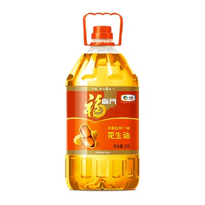 福临门浓香压榨花生油5L