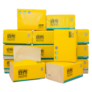 【斑布抽纸旗舰店官网】正品竹浆班布本色餐巾纸 100抽家用实惠装