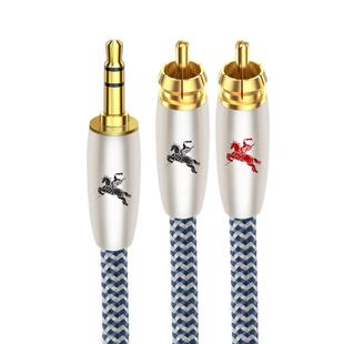 IMPETO罗马战神发烧级6N单晶铜3.5mm转双莲花RCA一分二功放音频线