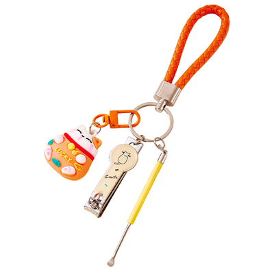 指甲剪钥匙扣挂件挖耳勺二合一