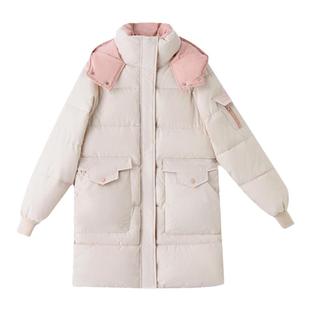 冬季羽绒服女2025年新款今年流行爆款中长款白鸭绒袄加厚连帽外套