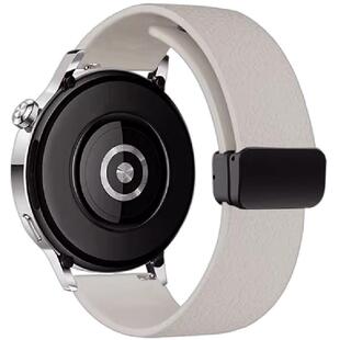 适用红米watch6/5/4表带荔枝纹硅胶磁吸扣小米手环9/8pro腕带男女