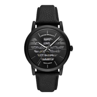 阿玛尼黑武士镂空机械男士手表