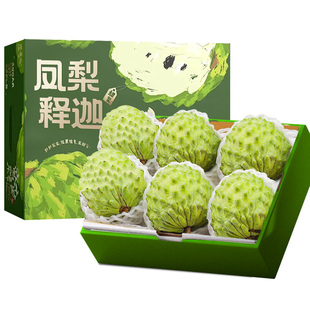 精美礼盒 凤梨释迦果礼盒新鲜现摘10斤5斤大果牛奶大目整箱包邮