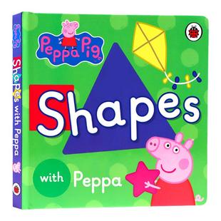 跟着小猪佩奇一起学形状 英文原版绘本 Peppa Pig Shapes with Peppa粉红猪小妹 粉红佩佩猪 动画 正版绘本 幼儿启蒙图书 儿童读物