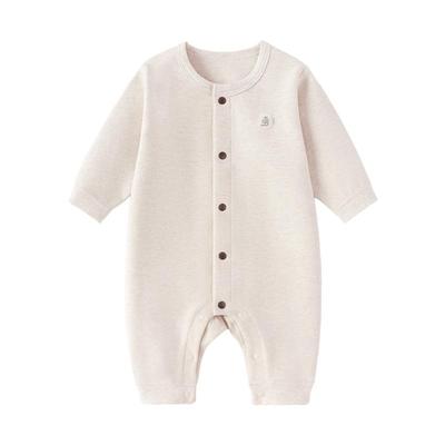 babylove婴儿连体衣春秋季居家弹力哈衣爬服休闲宝宝衣服打底睡衣