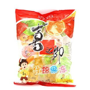 喜之郎什锦果冻乳酸味360g约16个水果混合多口味散装休闲零食新货