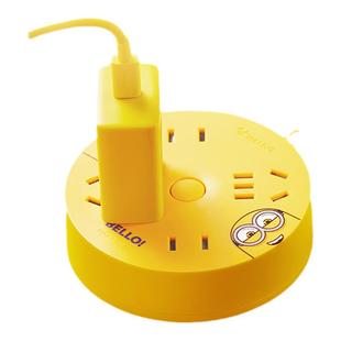 公牛圆形插座插排宿舍用多插位多孔插板超薄插头排插接线板