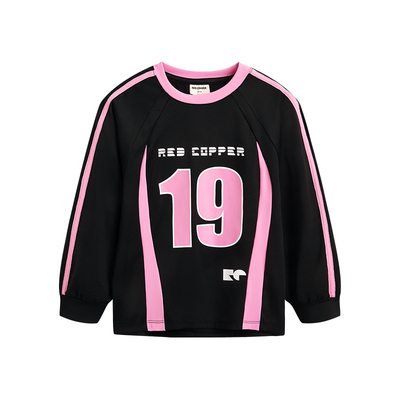 redcopper童装男童2025新款秋季上衣儿童美式高弹球衣运动长袖T恤