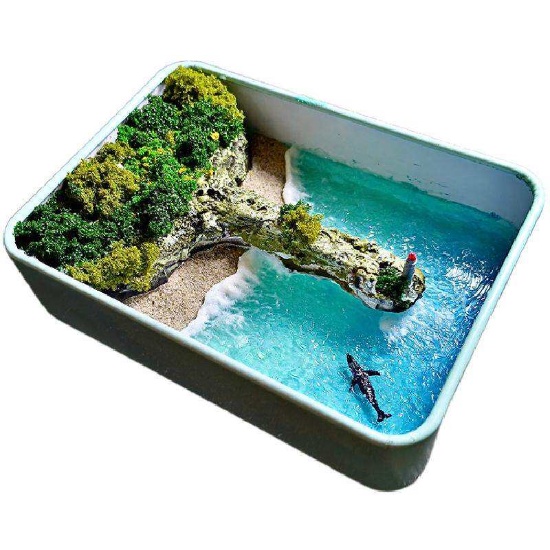 原创纯手工 莫沙灯塔微缩景观模型 摆件装饰手办家居礼品特价包邮