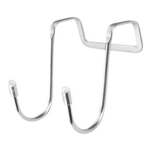 304不锈钢s挂钩免打孔衣柜门后挂钩厨房橱柜门上挂钩门背式双挂钩