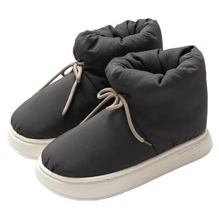 高帮棉拖鞋男士冬季全包跟2025新款室内家居羽绒加绒保暖棉鞋男款