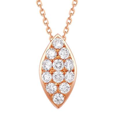 WithLove18K金钻石橄榄形吊坠