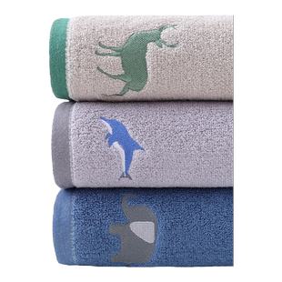 洁丽雅纯棉洗脸家用情侣女柔软吸水毛巾男生擦脸全棉不掉毛新疆