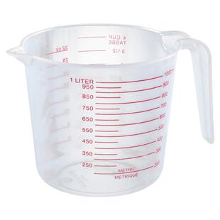 食品级塑料量杯250/500/1000ML面粉克重盎司液体水油测量刻度奶茶