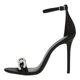 露娜女鞋SL春夏水钻细高跟鞋露趾优雅细跟一字带凉鞋女SL122094