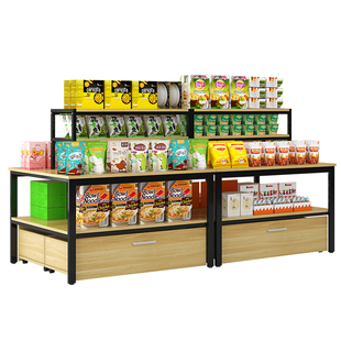 中岛台展示柜货架超市母婴化妆品置物架定制促销堆头展示架展示台