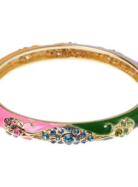 Desigual珐琅彩景泰蓝手镯女中国风细圈掐丝首饰复古风时尚礼物