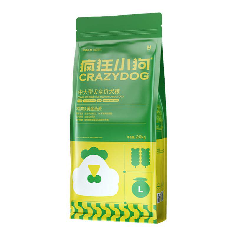 疯狂小狗中大型犬粮鸡肉燕麦40斤