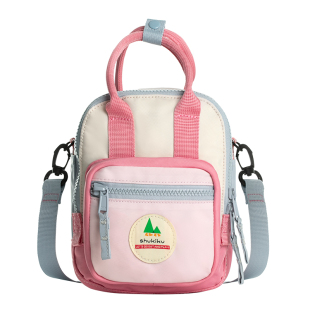 SHUKIKU方糖小挎包儿童斜挎包女孩可爱手提包时尚日系男童大容量