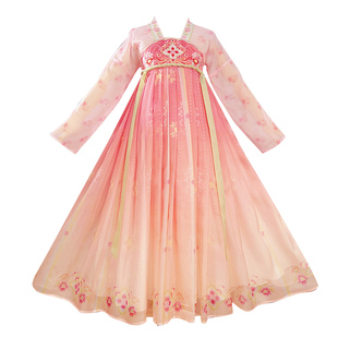 汉服女童春款2026新款儿童春装古装超仙古风连衣裙女孩春秋唐装