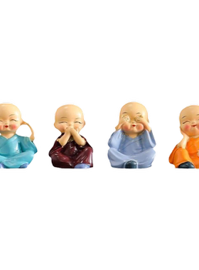 创意个性禅意四不小和尚装饰摆件