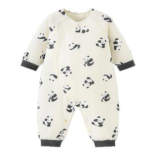 【纯棉】迷你巴拉巴拉男女童宝宝抗湿冷保暖棉服连体衣爬服冬新款