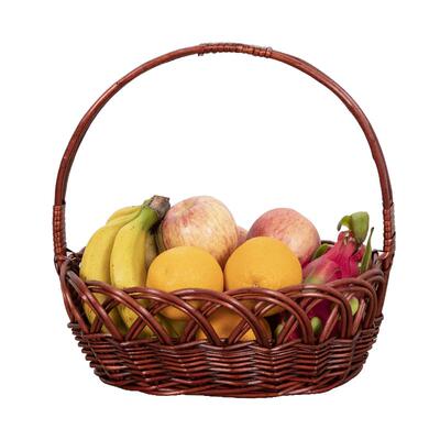 购物篮水果收纳篮手提篮子柳编