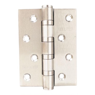 坚朗工程款不锈钢子母合页4寸免开槽铰链房卧室门304平开合页黑色