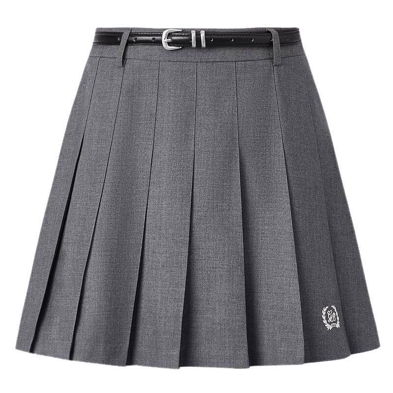 【夏季新品】GOLDEN BEAR/金熊2026年女士学院风百褶半身裙