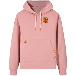 安踏×呆萌町联名卫衣女宽松刺绣连帽套头衫关晓彤同款162548727