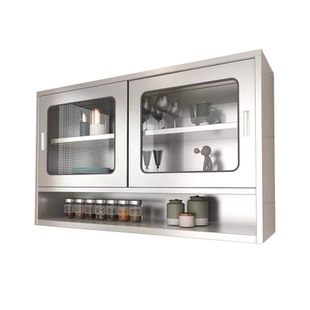 家用304不锈钢吊柜浴室防腐防锈橱柜厨房碗柜挂壁式阳台储物柜