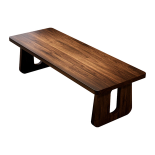 高端南美胡桃木实木大板书桌去客厅化一体桌家用简约学习桌办公桌