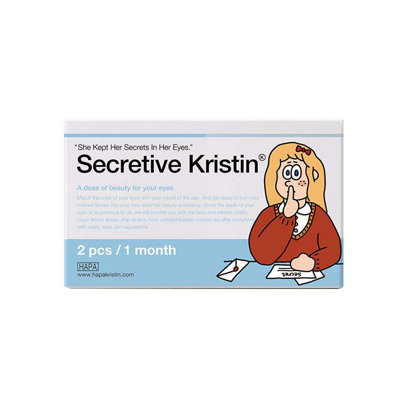 hapa kristin美瞳月抛隐形眼镜韩国琥珀棕近视进口午夜灵动日常