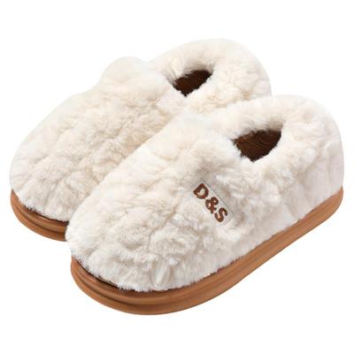 女士棉拖鞋冬季包跟毛绒防滑保暖