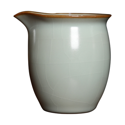 九寸土汝窑天青釉公道杯复古茶具