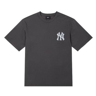 【自营】MLB情侣短袖男女装新款后背仿牛仔老花运动服休闲T恤