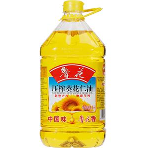 鲁花压榨葵花仁油5L家庭装炒菜桶装食用油物理压榨日期新鲜