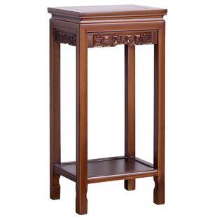 花架实木中式鱼缸架盆景架置物架盆景奇石简约客厅阳台架子边几木