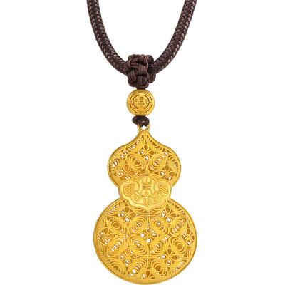 周生生古法黄金福禄葫芦颈饰