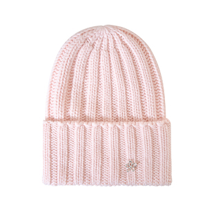 Kroche 100%绵羊毛 柔软织物 罗纹肌理 防风保暖翻边针织帽子