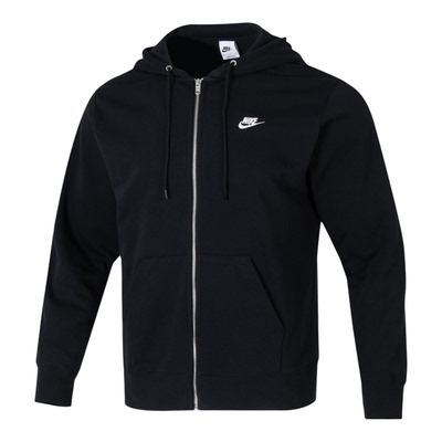 Nike耐克连帽针织夹克女2025冬季新款黑色运动卫衣外套FN3885-010