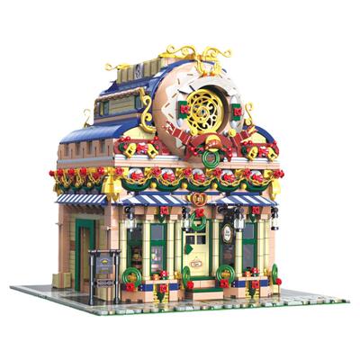 国产积木精砖MOC街景甜甜圈工坊