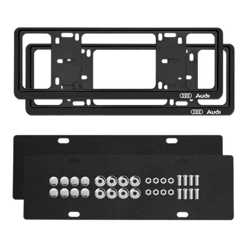 奥迪车牌架框A3A4LA6LQ2LQ3Q5LQ7e-tron铝合金新能源牌照托保护框