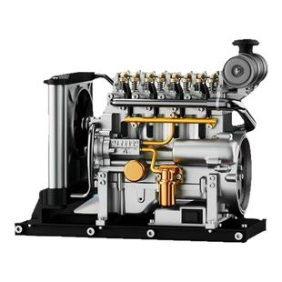 新款发动机模型全金属拼装可发动土星文化迷你汽车引擎玩具V8四缸