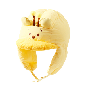 超轻盈可爱维尼熊护耳飞行帽女冬骑行保暖防寒防风头盔内胆雷锋帽