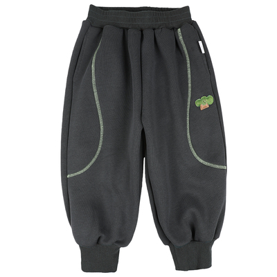 儿童加绒裤子秋冬男童冬季运动裤加厚2025新款男孩一体绒保暖卫裤